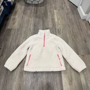 Crewcuts White Fleece with Pink Zippers